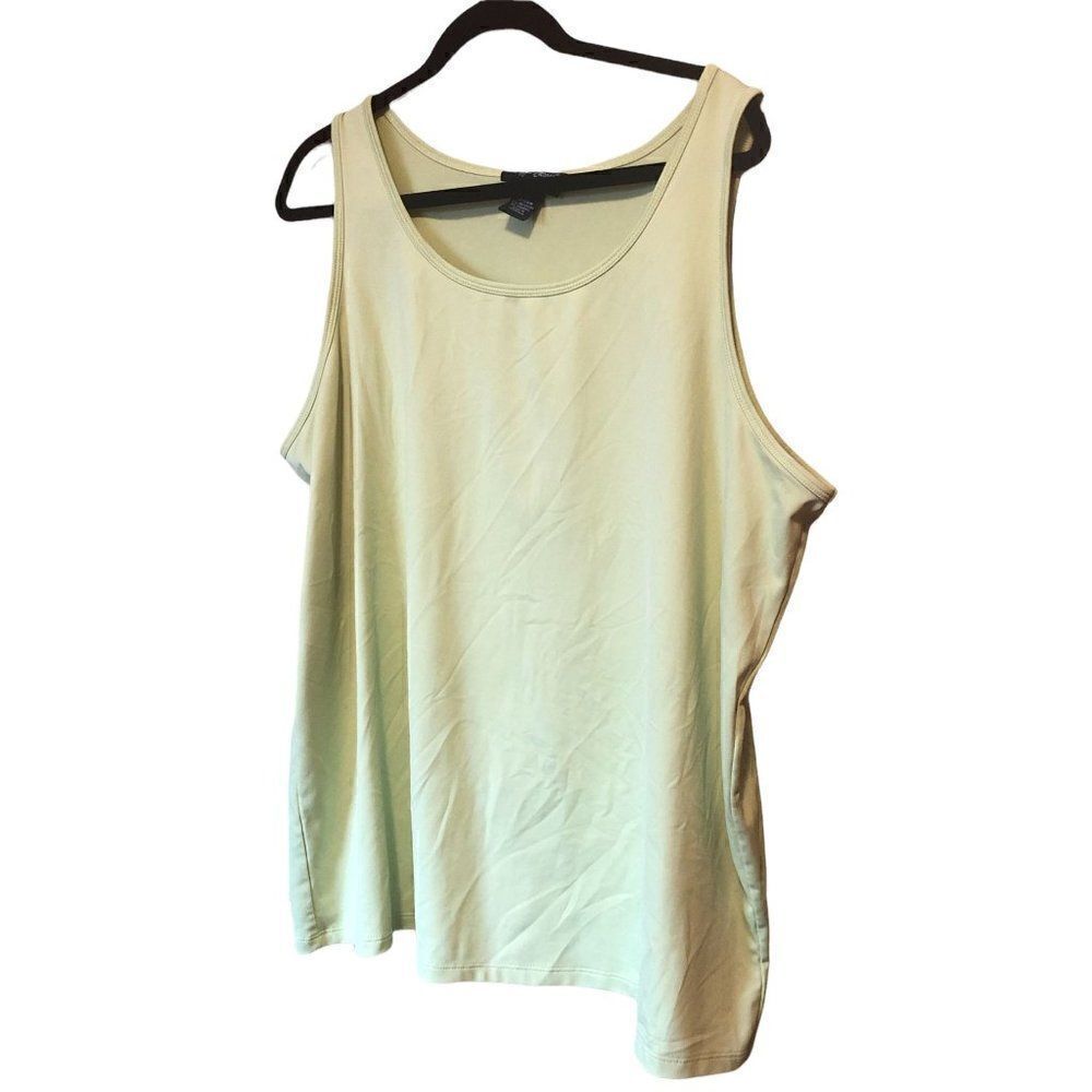 Maggie Barnes Light  Green Cami Sleeveless Tank  Top Shirt Plus Size 2X